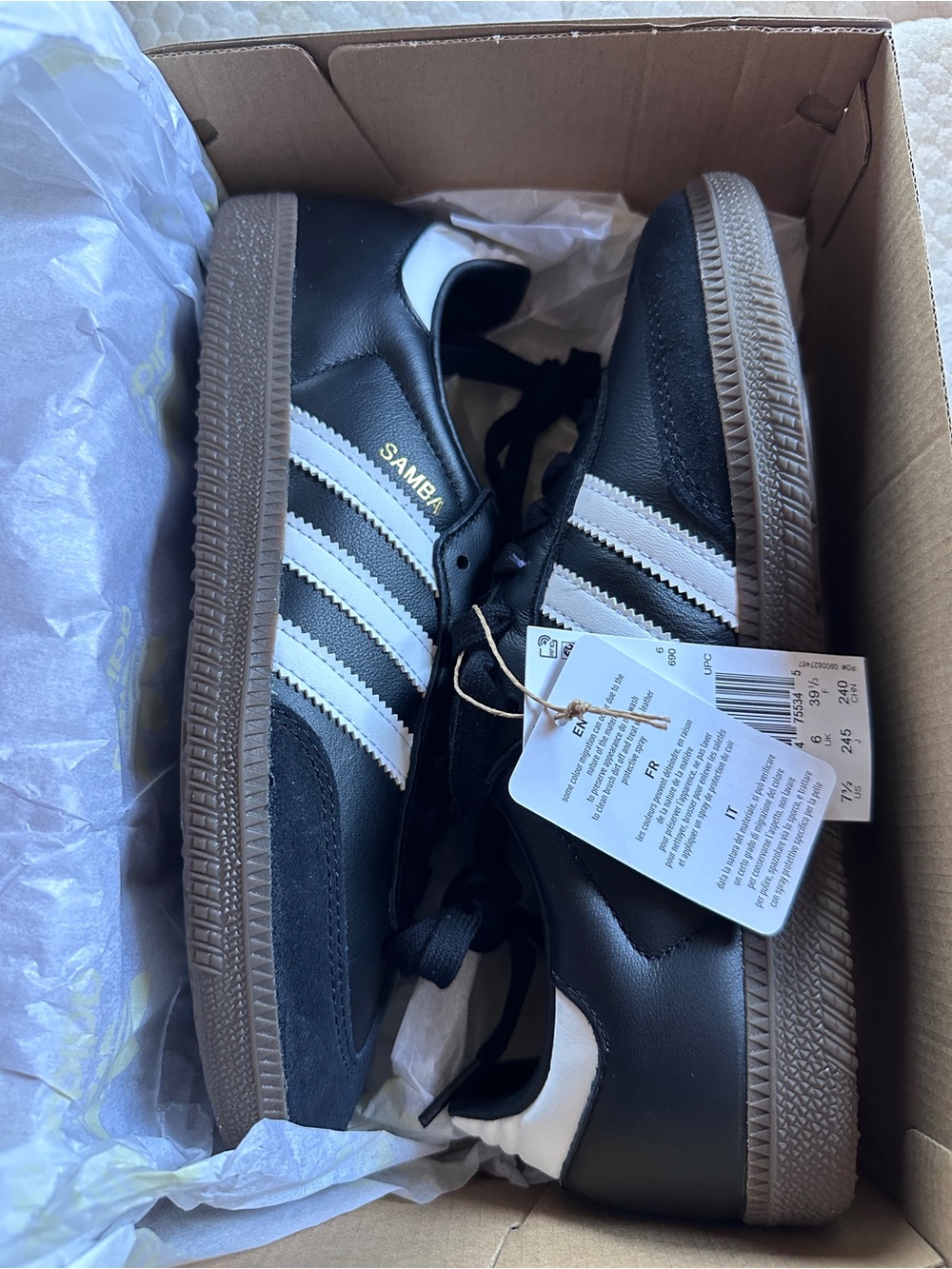 adidas Samba Sneakers - Black White Gum
